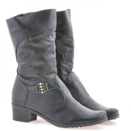 Damenschuhe 261 schwarz+schwarz Crepe