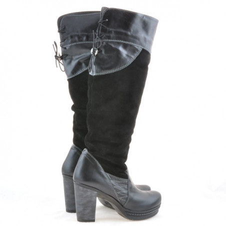 Damenstiefel 226-1 schwarz+schwarz Antilope