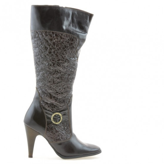 Damenstiefel 1108 Krepplack Kaffee Damenstiefel 1108 Krepplack Kaffee