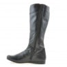 Damenstiefel 245 schwarz+schwarz Krepp