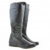 Damenstiefel 245 schwarz+schwarz Krepp