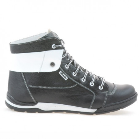 Herrenstiefel 421 schwarz+weiß