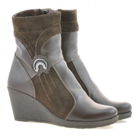 Damenstiefel 3220 Kaffee kombiniert