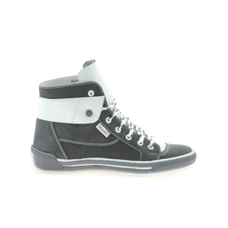 Damenstiefel 258 Tuxon Grau+Weiß