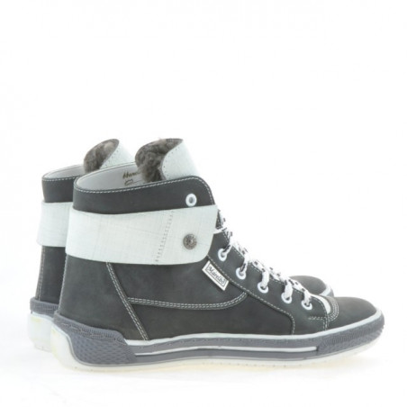 Damenstiefel 258 Tuxon Grau+Weiß