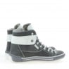 Damenstiefel 258 Tuxon Grau+Weiß