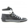 Damenstiefel 258 schwarz+weiß