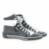 Damenstiefel 258 schwarz+weiß
