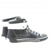 Damenstiefel 258 schwarz+weiß