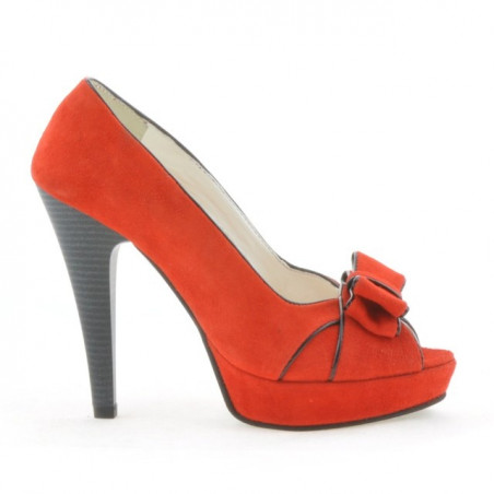 Damen Sandalen 1099 Antilope Rot+Schwarz