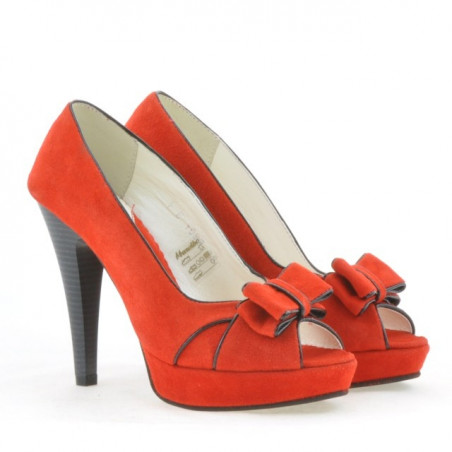 Damen Sandalen 1099 Antilope Rot+Schwarz