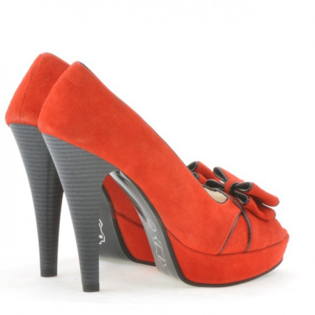 Damen Sandalen 1099 Antilope Rot+Schwarz