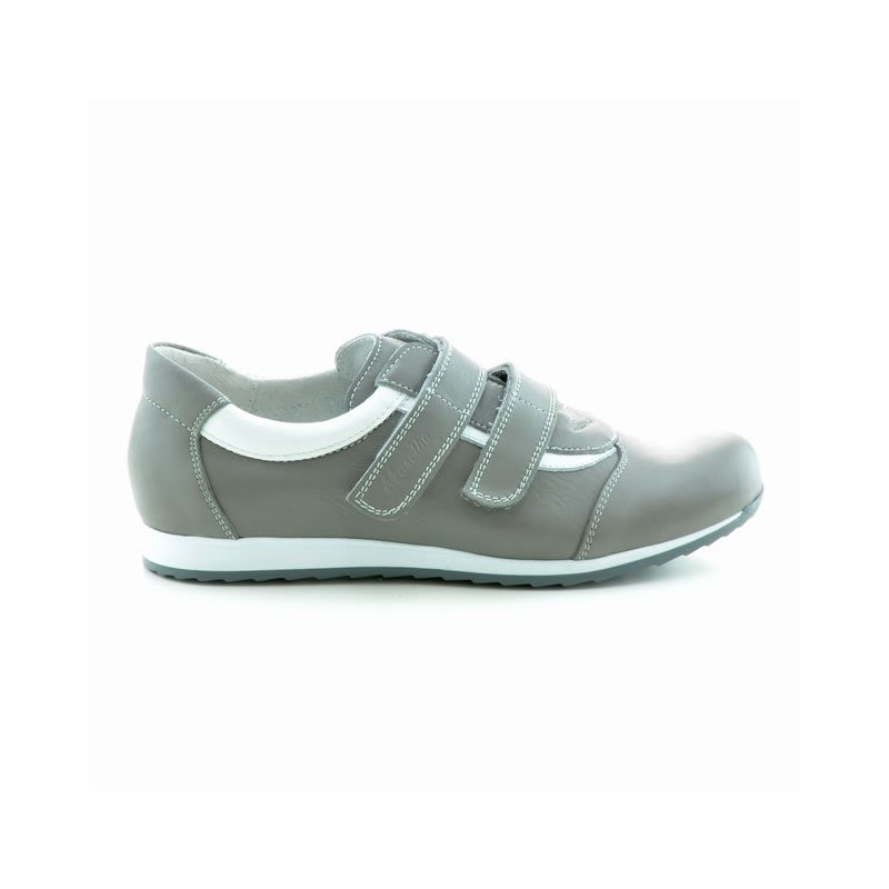 Damen-Sportschuhe 194 grau+weiß