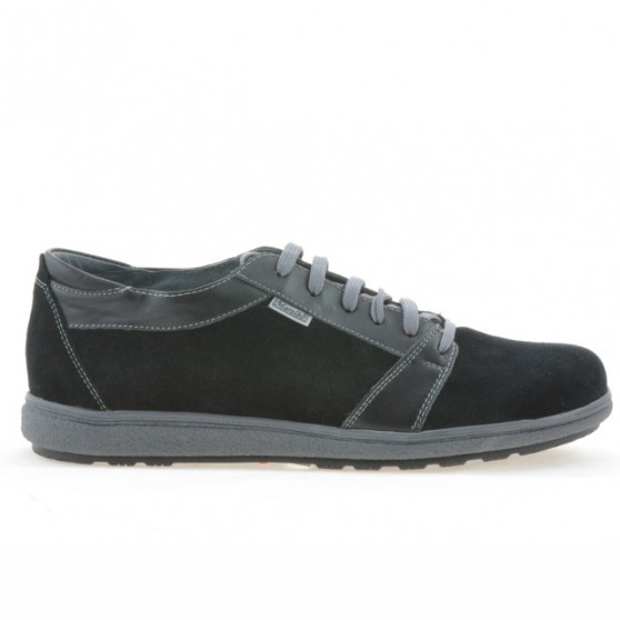 Herren Sportschuhe 723 schwarz + schwarzes Veloursleder