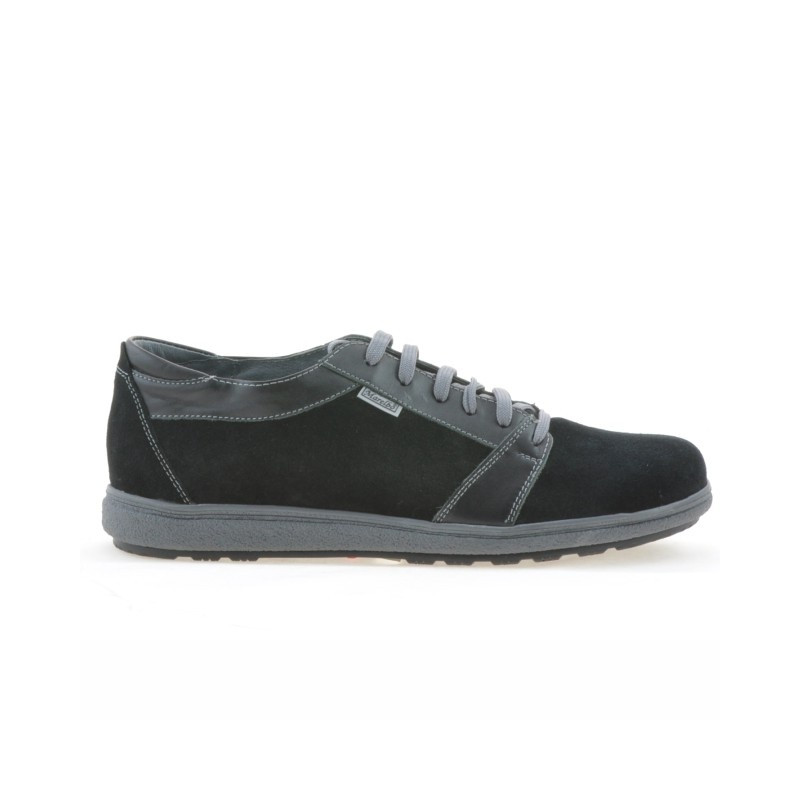 Herren Sportschuhe 723 schwarz + schwarzes Veloursleder