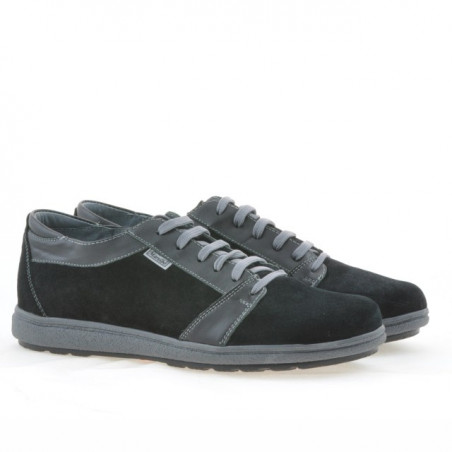 Herren Sportschuhe 723 schwarz + schwarzes Veloursleder