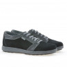 Herren Sportschuhe 723 schwarz + schwarzes Veloursleder