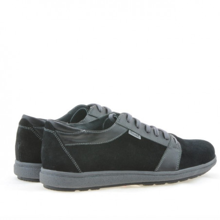 Herren Sportschuhe 723 schwarz + schwarzes Veloursleder