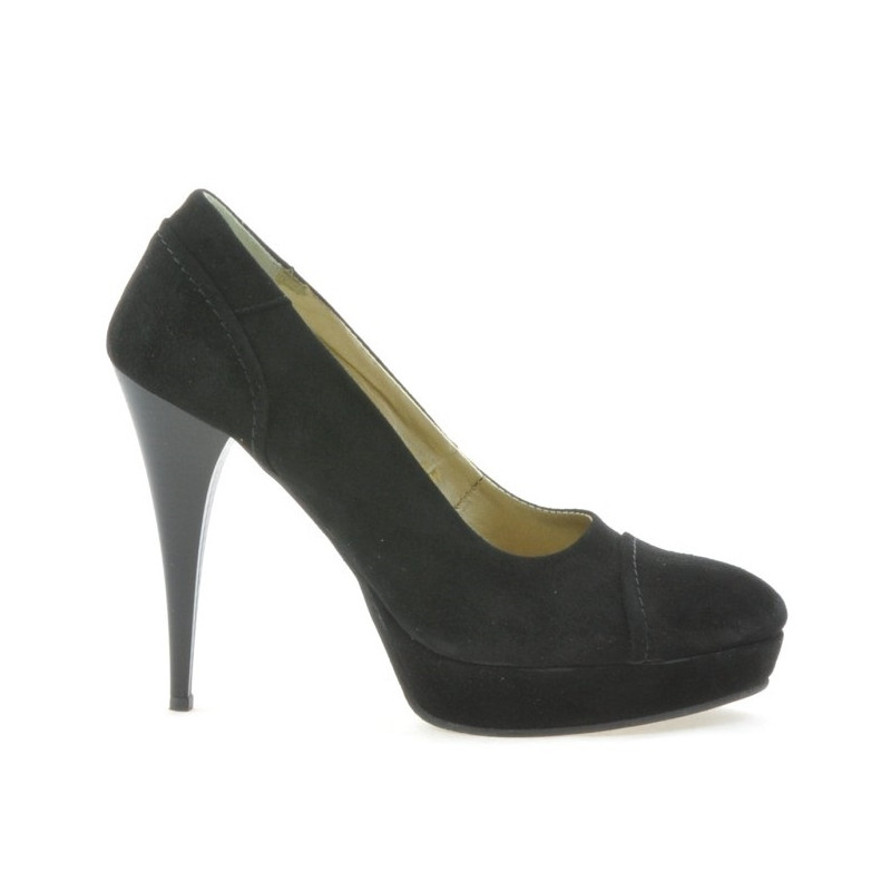 Elegante Damenschuhe 1082 schwarz Antilope