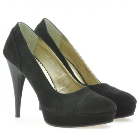 Elegante Damenschuhe 1082 schwarz Antilope