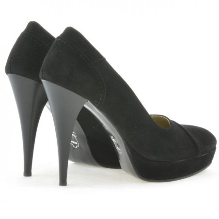 Elegante Damenschuhe 1082 schwarz Antilope