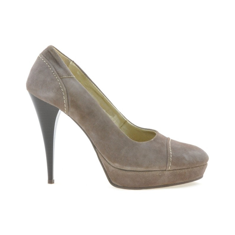 Elegante Damenschuhe 1082 Capuccino Antilope