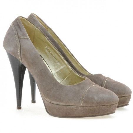Elegante Damenschuhe 1082 Capuccino Antilope