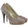 Elegante Damenschuhe 1082 Capuccino Antilope