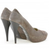 Elegante Damenschuhe 1082 Capuccino Antilope
