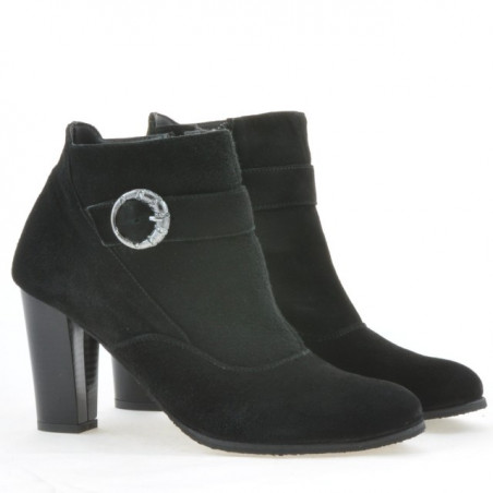 Damenstiefel 1123 Schwarz+Schwarz Antilope