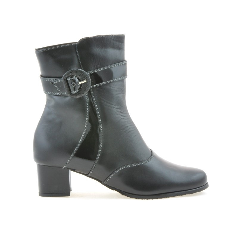 Damenstiefeletten 1139 schwarz kombiniert