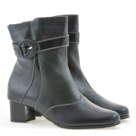 Damenstiefeletten 1139 schwarz kombiniert