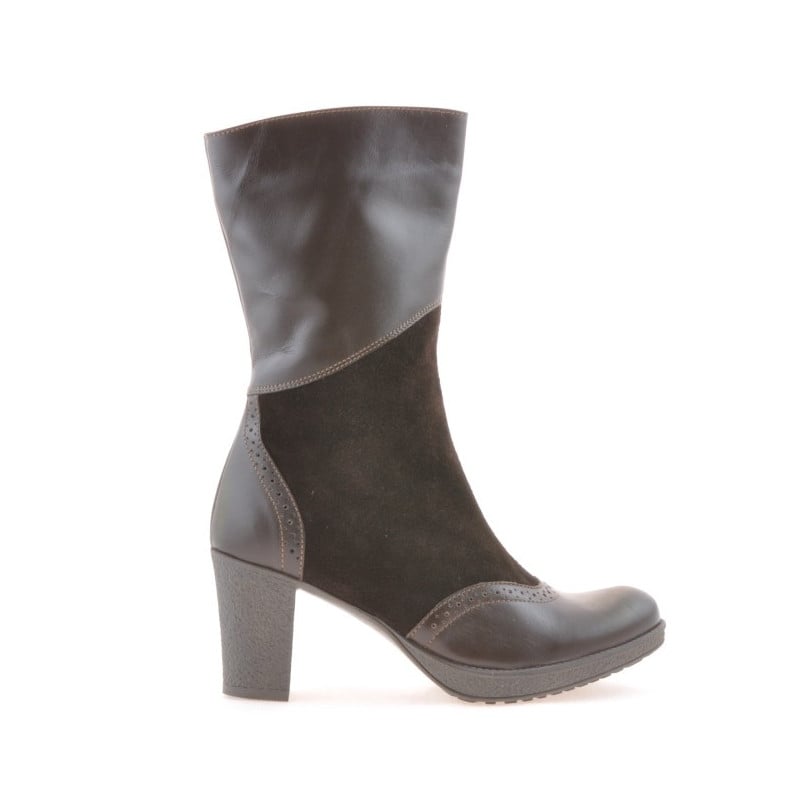 Damenstiefel 3241 Kaffee kombiniert