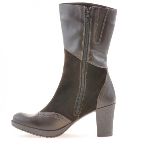 Damenstiefel 3241 Kaffee kombiniert