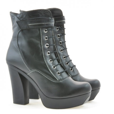 Damenstiefel 3261 Schwarz+Grau