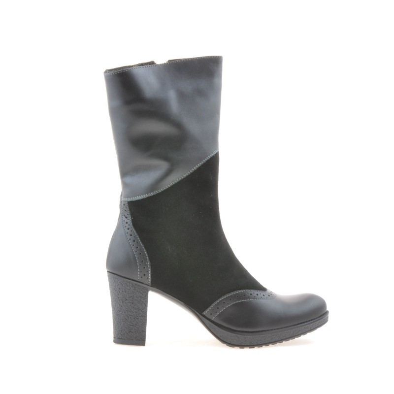 Damenstiefel 3241 schwarz kombiniert
