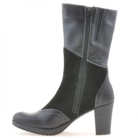 Damenstiefel 3241 schwarz kombiniert