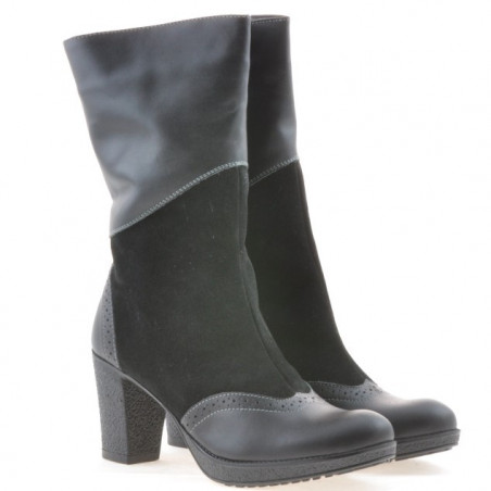 Damenstiefel 3241 schwarz kombiniert