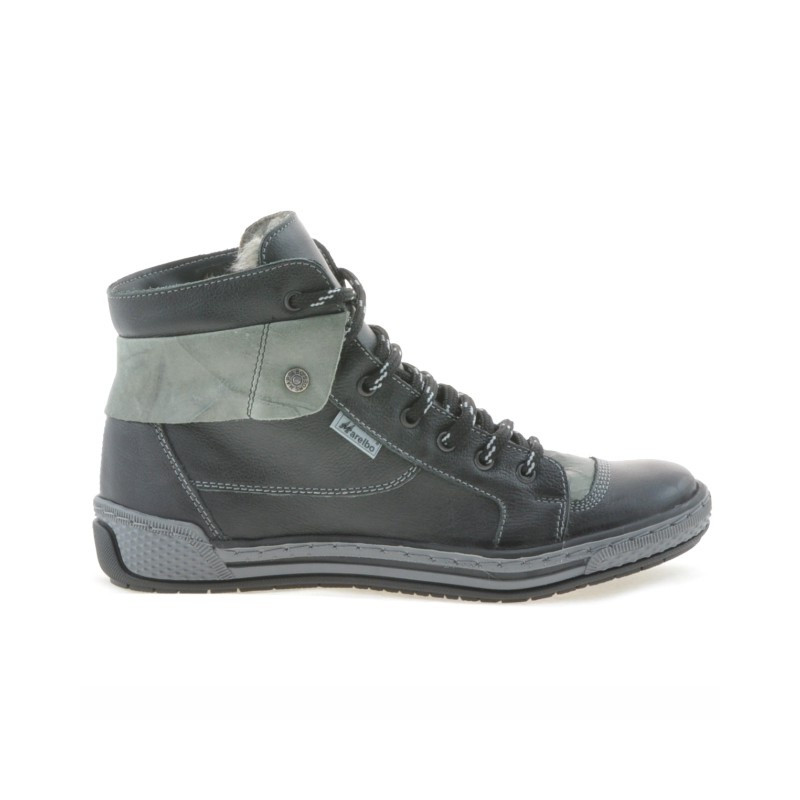 Damenstiefel 258 Biz Schwarz+Grau