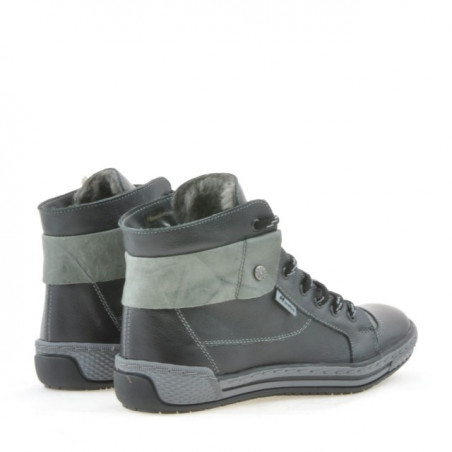 Damenstiefel 258 Biz Schwarz+Grau