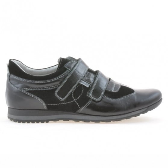 Herren Sportschuhe 712 Lack Schwarz+Schwarz Velours Herren Sportschuhe 712 Lack Schwarz+Schwarz Velours