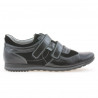 Herren Sportschuhe 712 Lack Schwarz+Schwarz Velours