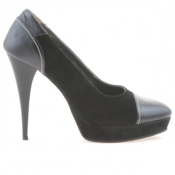 Elegante Damenschuhe 1082 schwarz Antilope kombiniert Elegante Damenschuhe 1082 schwarz Antilope kombiniert