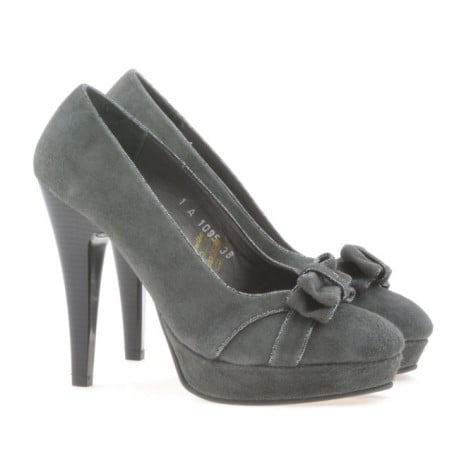 Elegante Damenschuhe 1095 graue Antilope