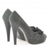 Elegante Damenschuhe 1095 graue Antilope
