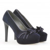 Elegante Damenschuhe 1095 Indigo Antilope+Violett