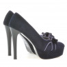 Elegante Damenschuhe 1095 Indigo Antilope+Violett