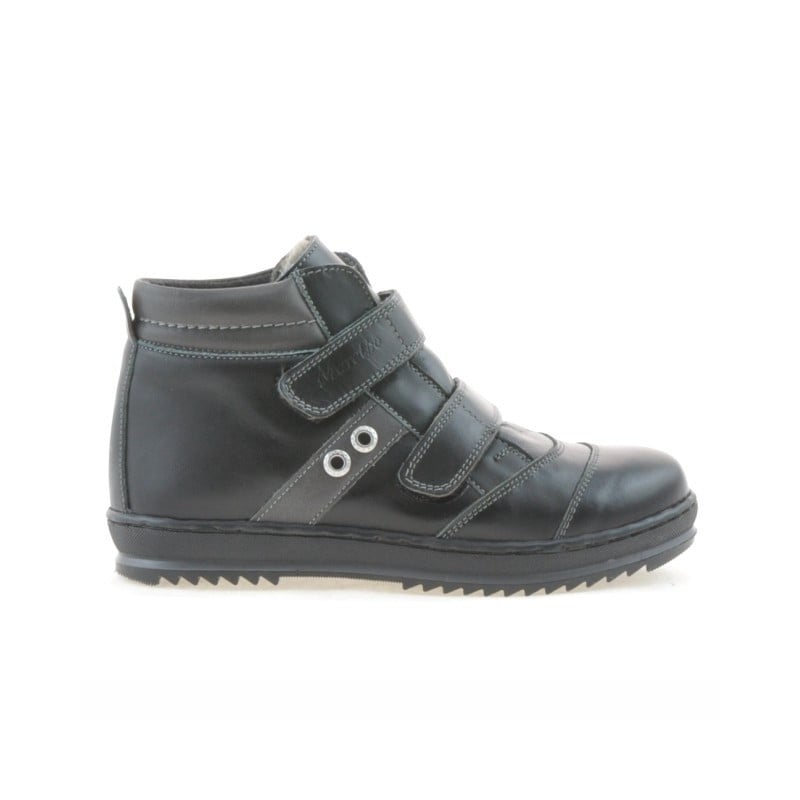 Kinderschuhe 3207 schwarz+grau