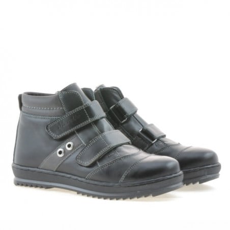 Kinderschuhe 3207 schwarz+grau