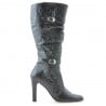 Damenstiefel 008-2 Schwarz Lack Crep